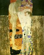Gustav Klimt kvinnans tre aldrar, oil painting